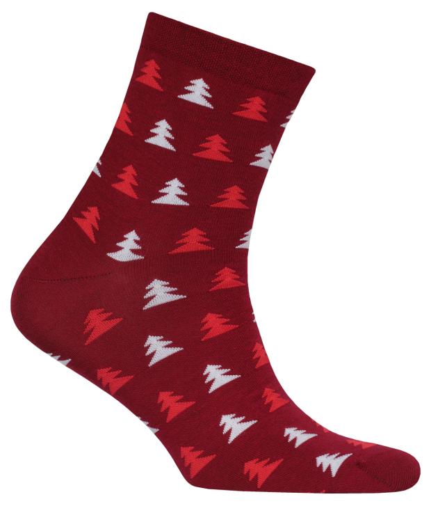 

Носки мужские AKOS Елки бордовые, р 25-27