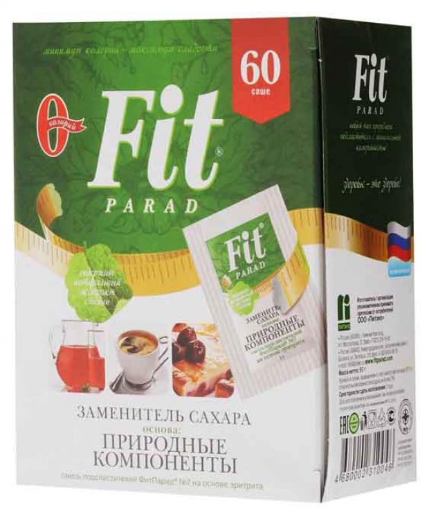 

Сахарозаменитель Fit Parad №7 на основе эритрита саше, 60 шт