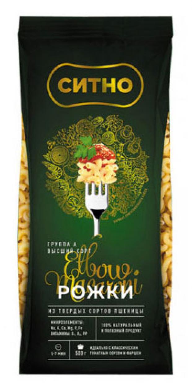 Макаронные изделия СИТНО Рожки, 500 г