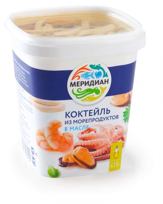 

Коктейль из морепродуктов Меридиан в масле, 415 г
