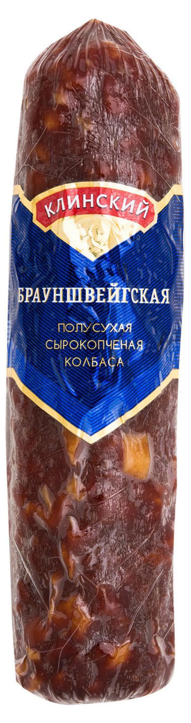 Колбаса сырокопченая Клинский Брауншвейгская полусухая, 300 г