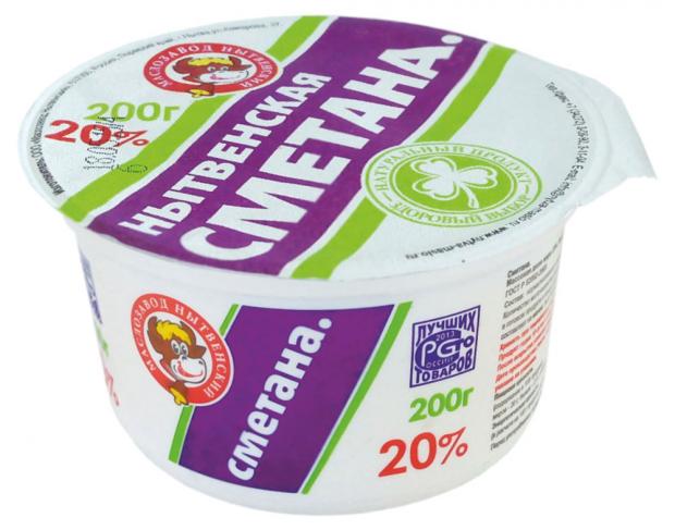 Сметана Маслозавод Нытвенский 20% БЗМЖ, 200 г