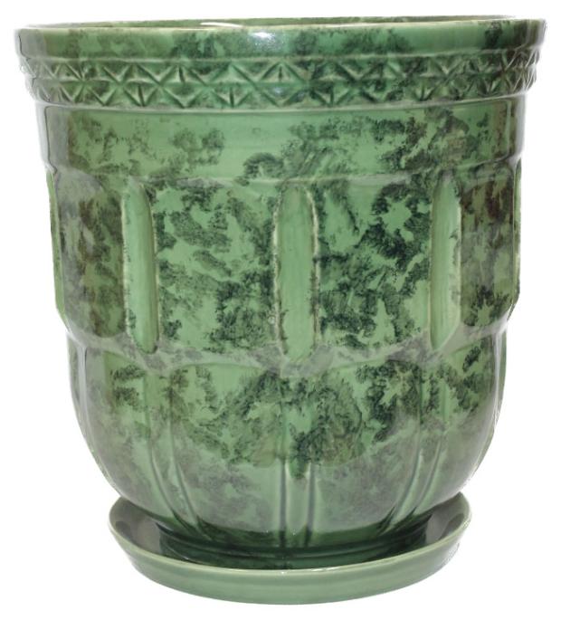 Кашпо для цветов Котовский Фаянс Атлант малый зеленый, 18 л