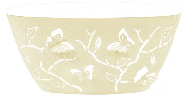 

Горшок для цветов Plast Team Butterflies кремовый, 30 см
