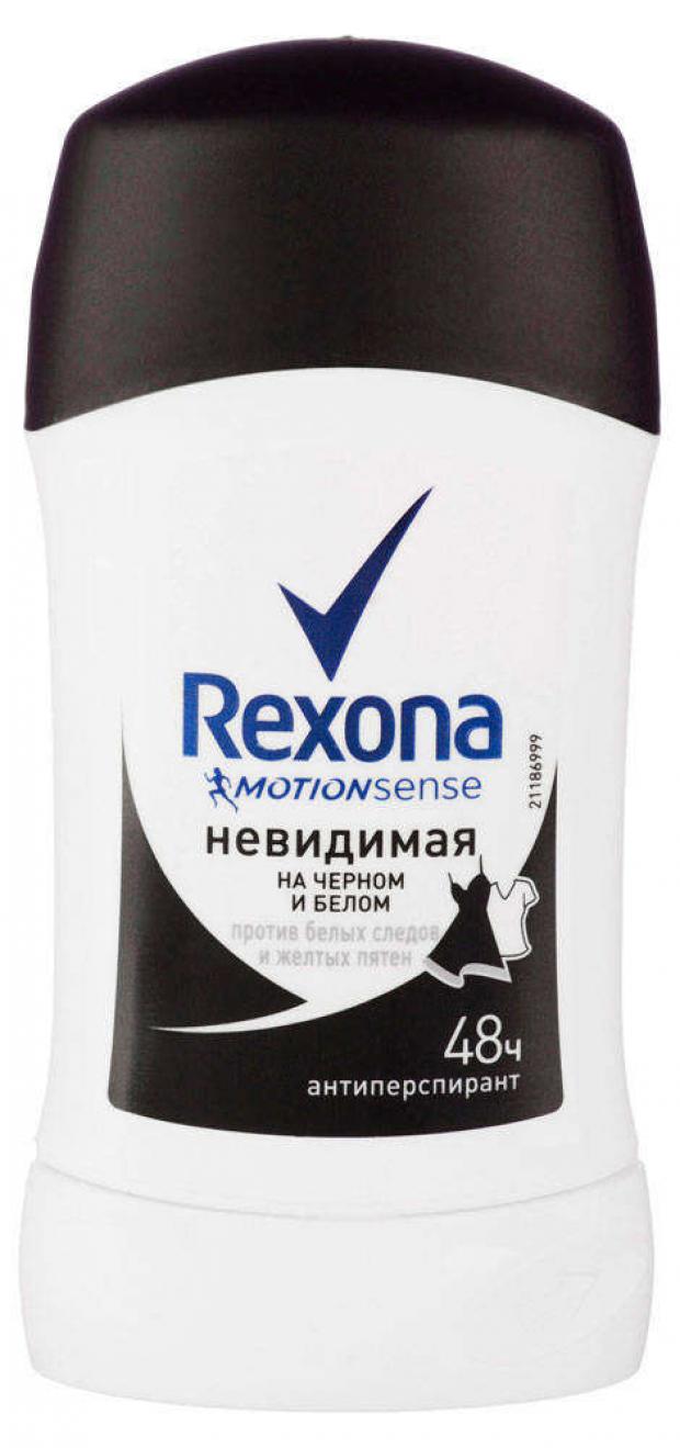 фото Антиперспирант-стик rexona невидимая на черном и белом, 40 мл