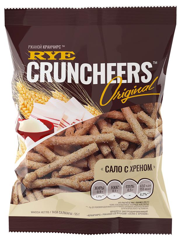 

Снеки CRUNCHEERS ржаные со вкусом сала и хрена, 55 г