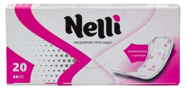 

Прокладки женские ежедневные Nelli тонкие, 20 шт