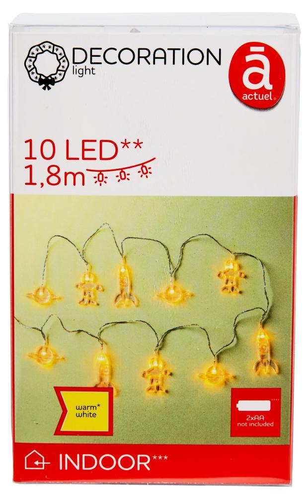 

Электрогирлянда Actuel Космос на батарейках 10 LED, 2,1 м