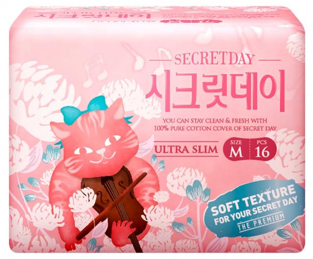 

Прокладки гигиенические Secret Day ультратонкие дышащие 24,5 см, 16 шт