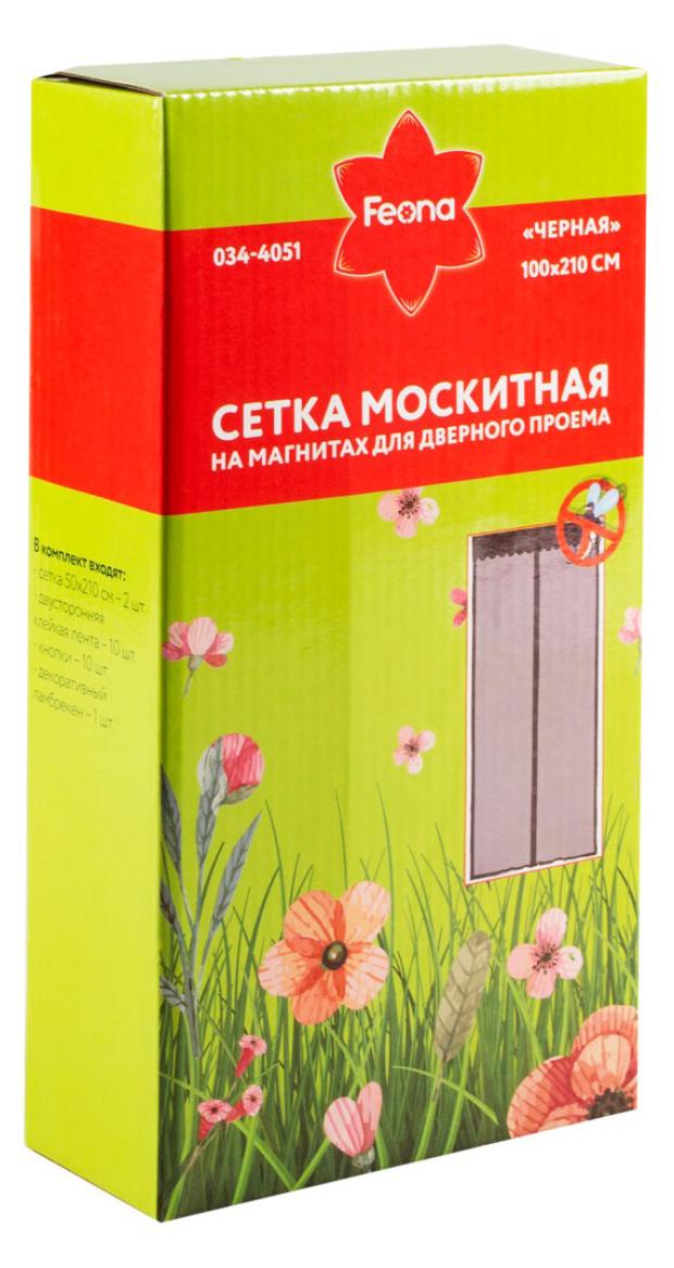 

Сетка москитная Feona черная, 1х2,1 м