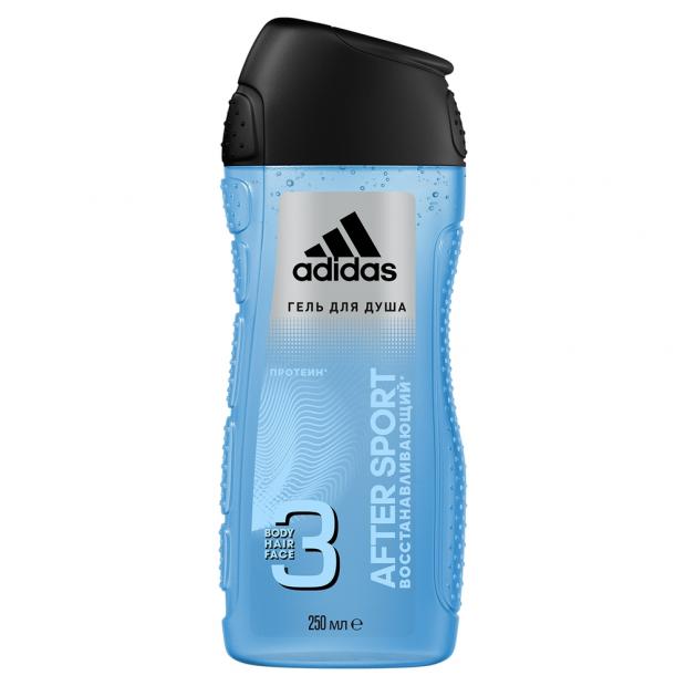 

Гель-шампунь для душа мужской After sport Male Adidas, 250 мл