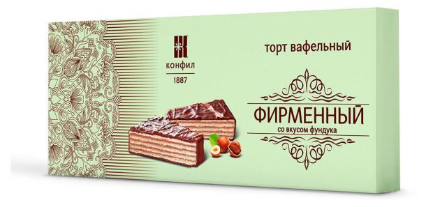 Торт вафельный Конфил со вкусом фундука, 240 г