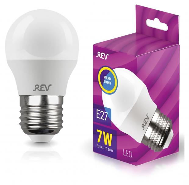 Лампа светодиодная Rev LED E27 7Вт 220V 2700К лампа светодиодная rev led e14 7вт 2700к