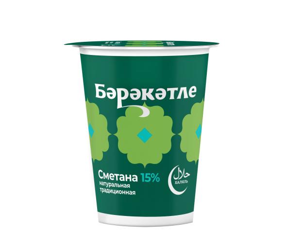 Сметана Бэрэкэтле 15%, 300 г
