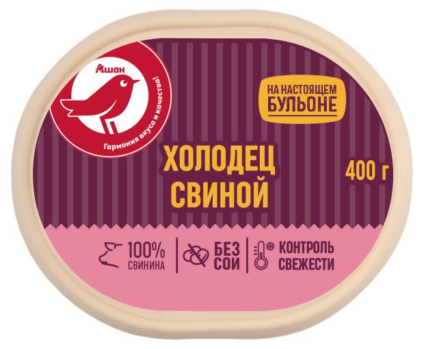 Холодец АШАН Красная птица свиной, 400 г шпроты ашан красная птица из балтийской кильки в масле 175 г