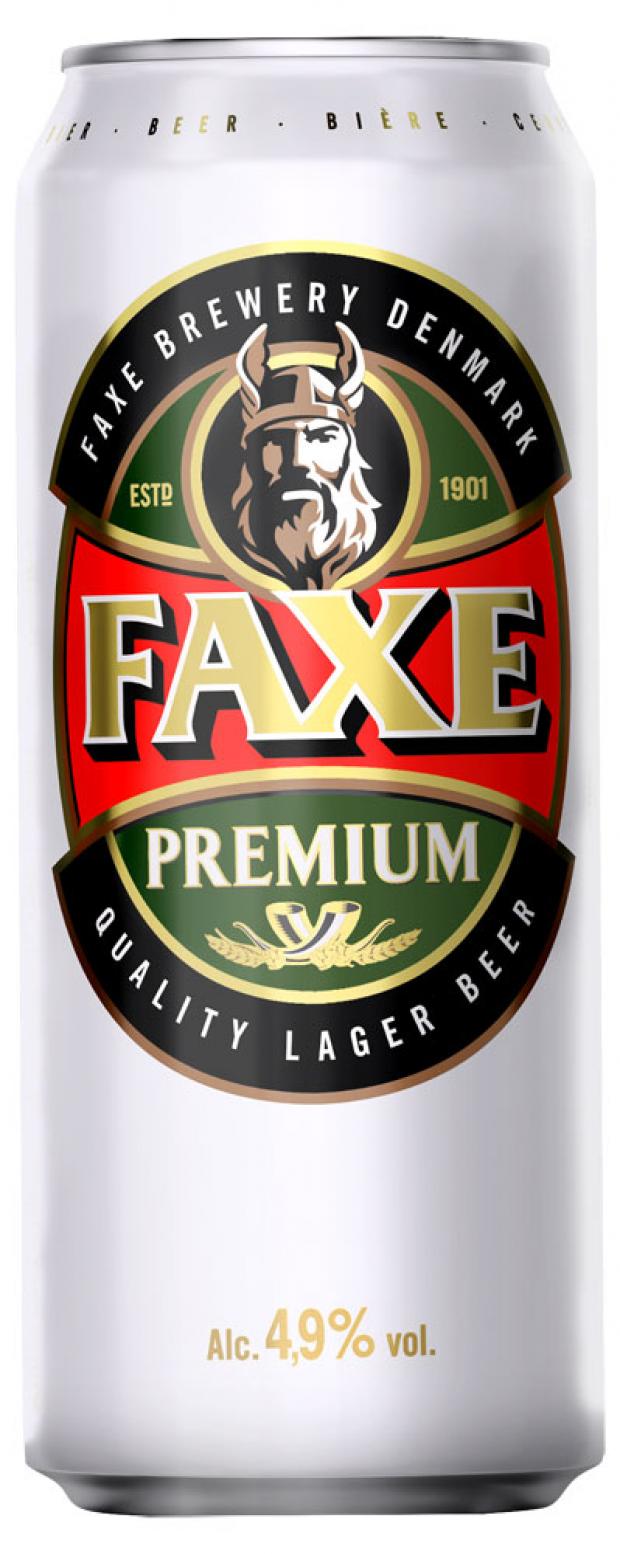 цена Пиво Faxe Premium светлое фильтрованное 4,9%, 450 мл