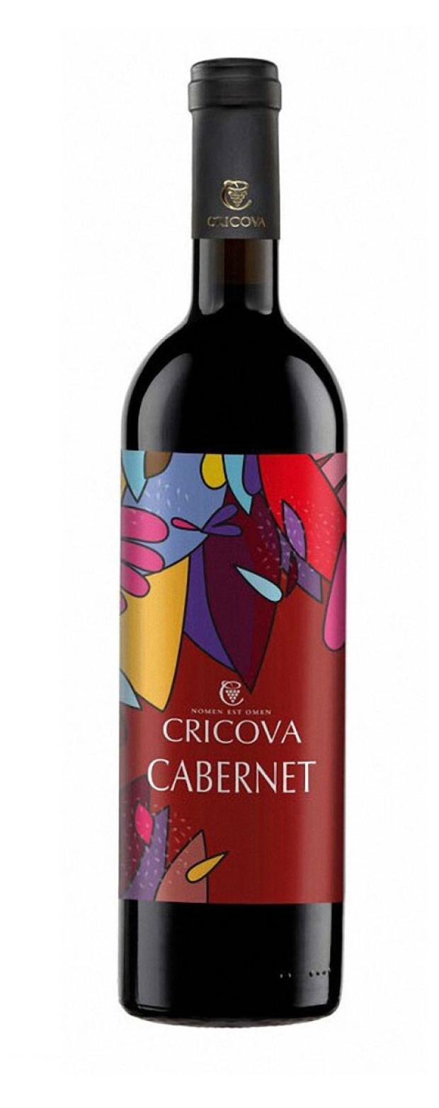 Вино CRICOVA Cabernet сортовое ординарное красное полусладкое Молдова 13%, 0,75 л