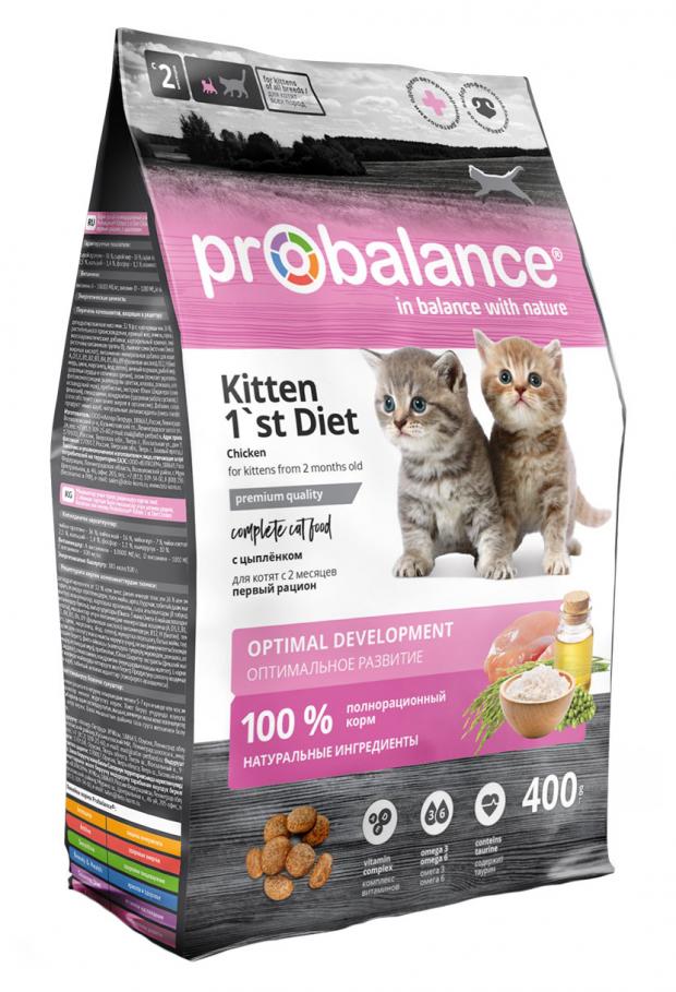 

Сухой корм для котят Probalance с цыпленком, 400 г
