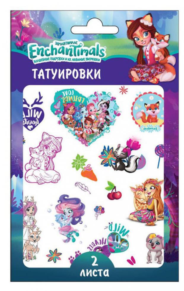 

Наклейки-татуировки ND Play Enchantimals 2 листа, 10х12см