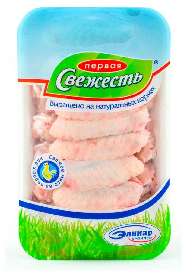 

Крылья куриные Первая свежесть две раздельные части охлажденные (0,7 - 1 кг), 1 упаковка ~ 0,8 кг