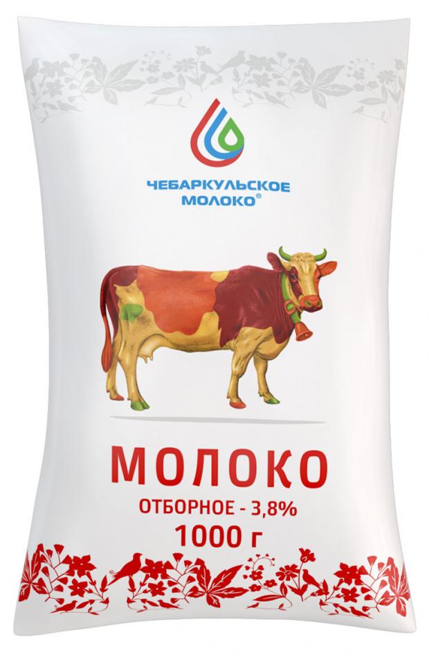 Молоко питьевое Чебаркульское молоко Отборное пастеризованное 3,8% БЗМЖ, 1 л