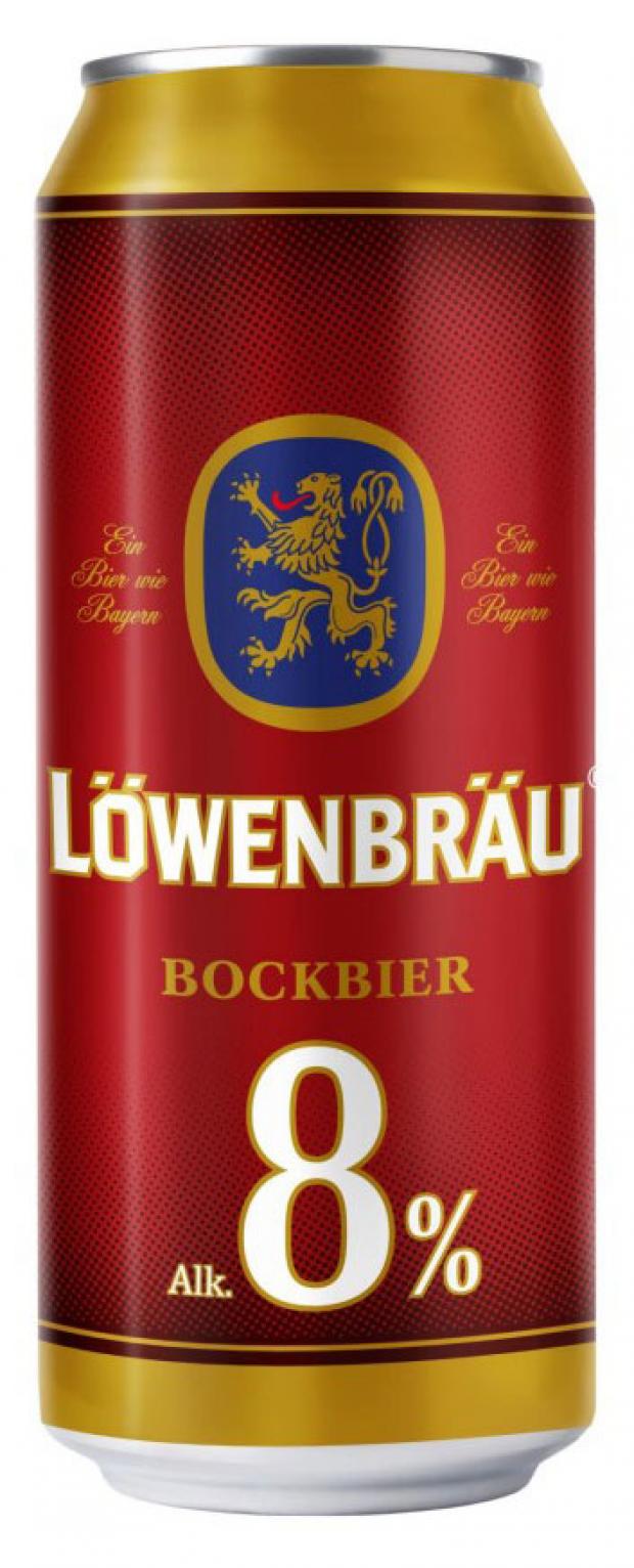 Пиво Lowenbrau Бокбир светлое фильтрованное 8%, 450 мл
