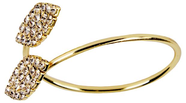 

Кольцо для салфетки Листья золотистые