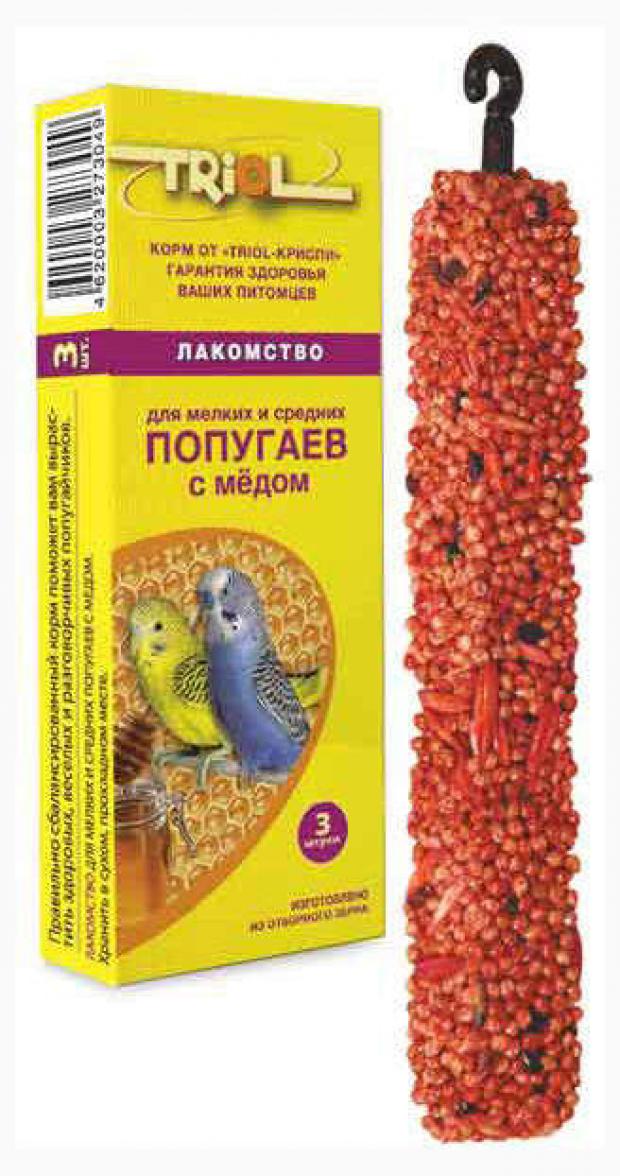 

Лакомство для попугаев Triol с медом для мелких и средних видов, 80 г