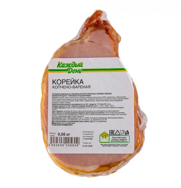

Корейка варено-копченая Каждый день (0,8-1 кг), 1 упаковка ~1 кг