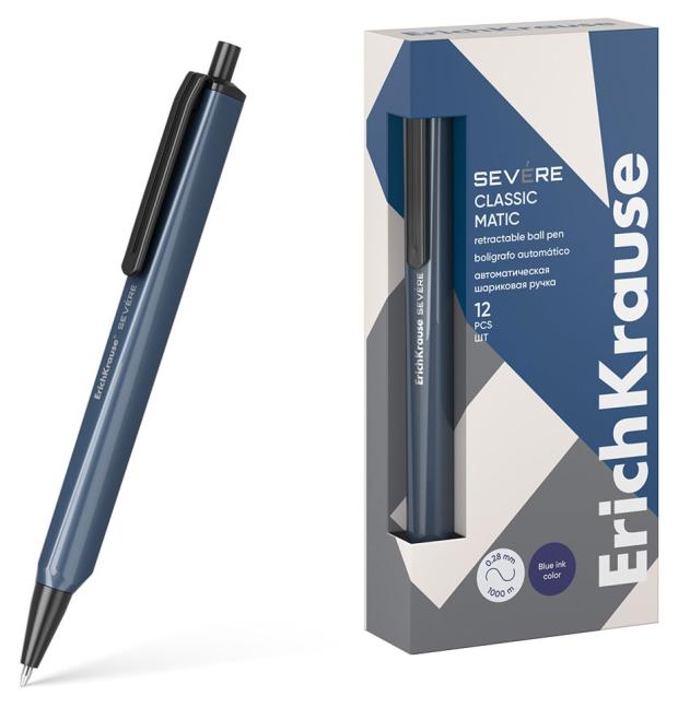 

Ручка шариковая автоматическая ErichKrause Severe Matic Classic 0,7 синяя, 1 шт