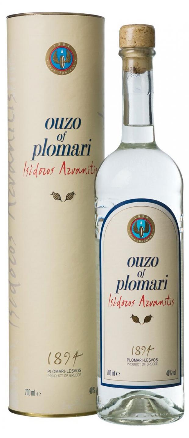 Водка Isidoros Arvanitis Ouzo Plomari в тубусе Греция, 0,7 л