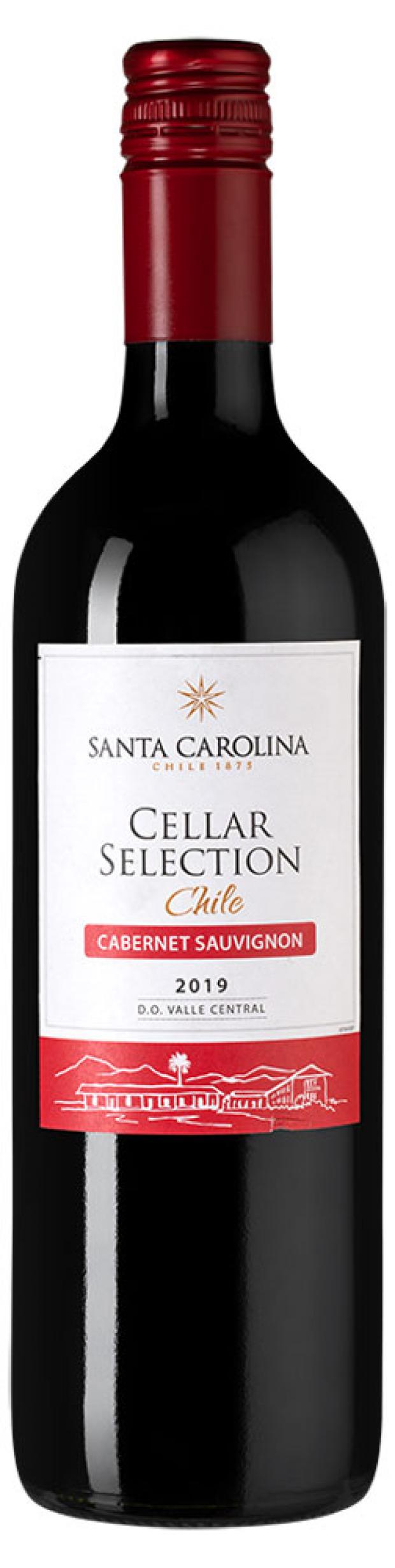 Вино Santa Carolina Cellar selection Cabernet Sauvignon красное полусухое Чили, 0,75 л