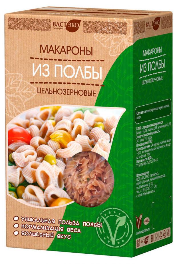 

Макаронные изделия «Вастэко» Спирали из полбы цельнозерновые, 400 г