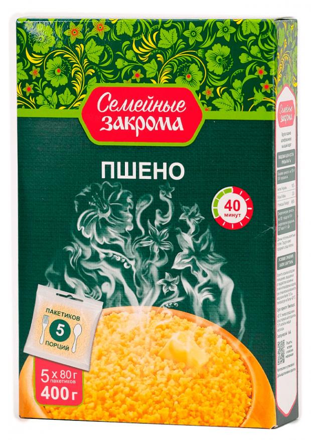Пшено Семейные закрома в пакетиках, 5x80 г