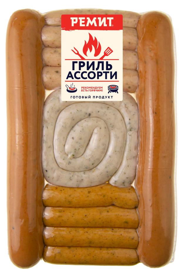

Колбаски гриль РЕМИТ Ассорти, 520 г