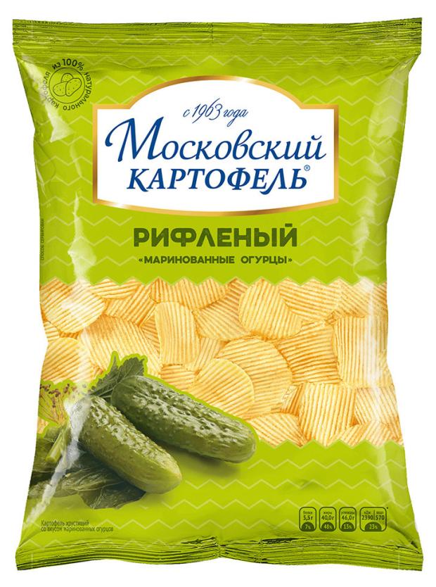 Чипсы Московский Картофель маринованные огурцы 130 г 109₽
