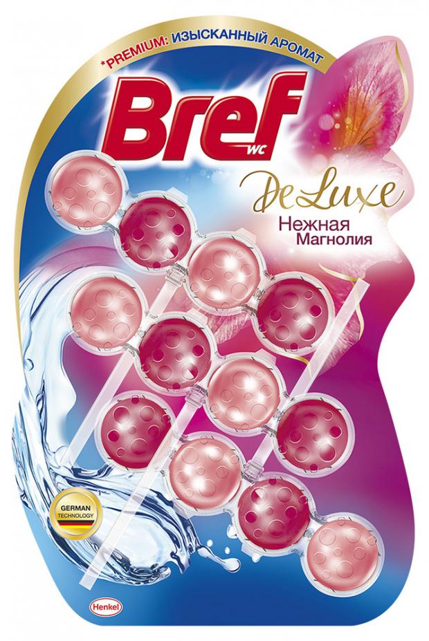 

Туалетный блок подвесной Bref DeLuxe Нежная магнолия, 3х50 г