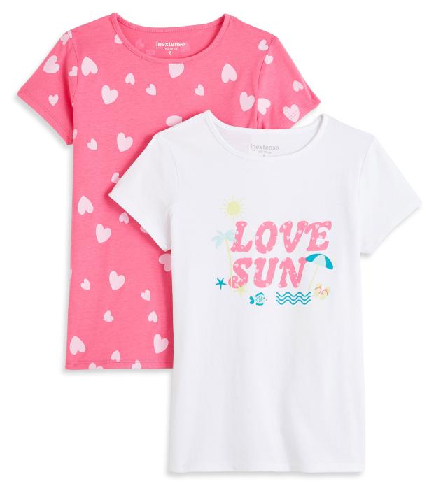 

Футболка для девочки InExtenso Love sun, 2 шт