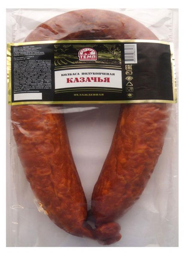 Колбаса полукопченая Совхоз Казачья (0,5-0,8 кг) , 1 упаковка ~ 0,6 кг