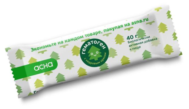 

Гематоген Асна Сибирское здоровье с кедровым орехом, 40 г