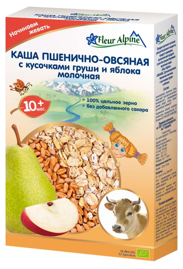

Каша молочная детская Fleur Alpine пшенично-овсяная с кусочками груши и яблока БЗМЖ, с 10 месяцев БЗМЖ, 200 г
