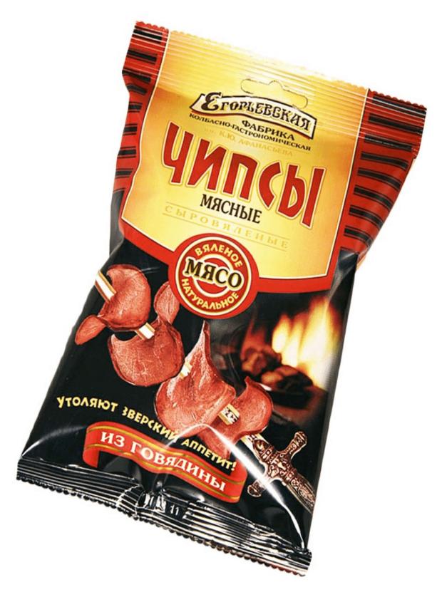 

Мясные чипсы сыровяленые Егорьевская КГФ из говядины, 30 г