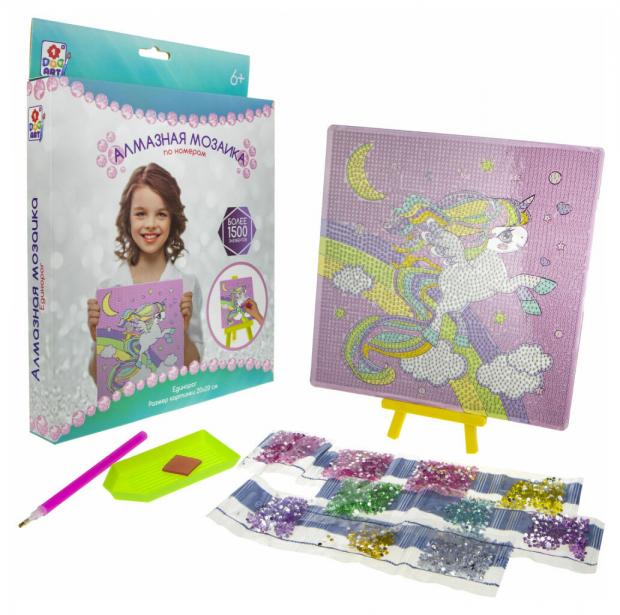 Мозаика алмазная 1Toy Единорог