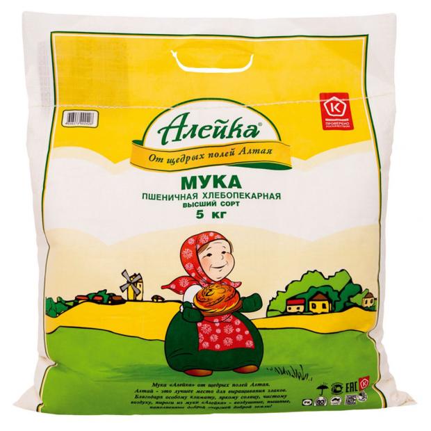 Мука пшеничная Алейка высший сорт, 5 кг