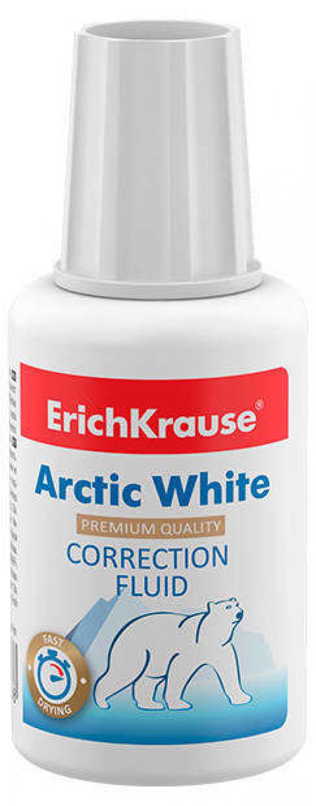 Корректор ErichKrause Arctic white с кисточкой, 20 мл