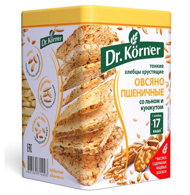 

Хлебцы Dr. Korner тонкие овсяно-пшеничные со смесью семян, 100 г