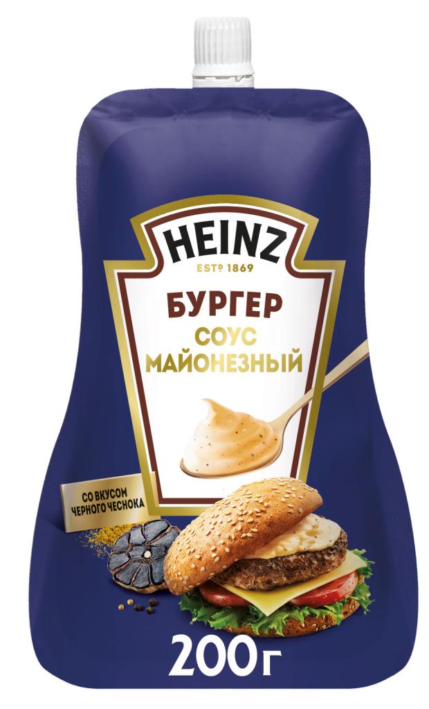 

Соус майонезный Heinz Бургер со вкусом черного чеснока, 230 г