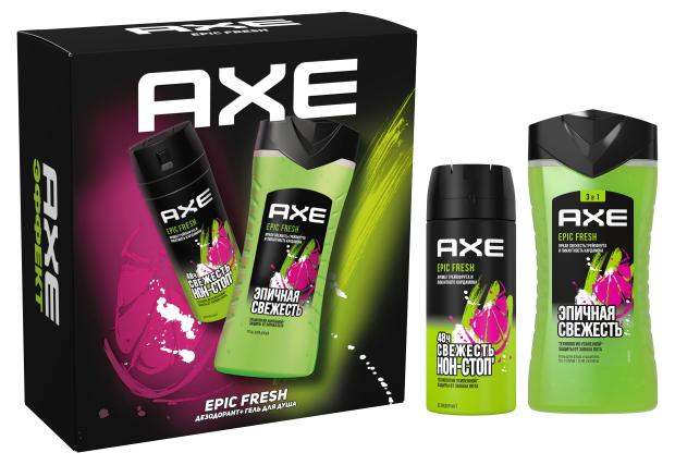 

Подарочный набор Axe Men Epic Fresh антиперспирант и гель для душа, 400 мл