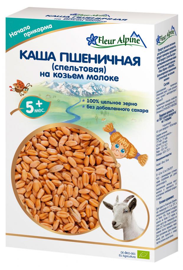 

Каша на козьем молоке детская Fleur Alpine пшеничная (спельтовая) с 5 месяцев БЗМЖ, 200 г