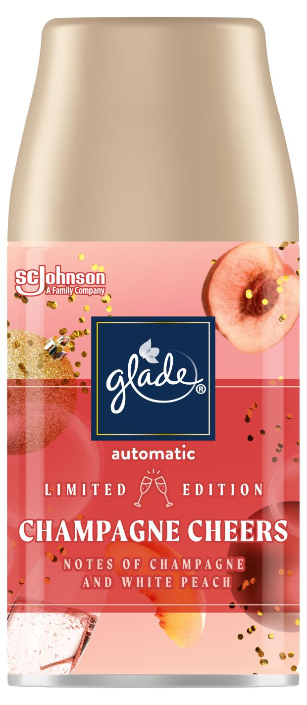 Сменный баллон Glade Брызги Шампанского, 269 мл йогуртный продукт нежный с соком персика 1 2% бзмж 320 г